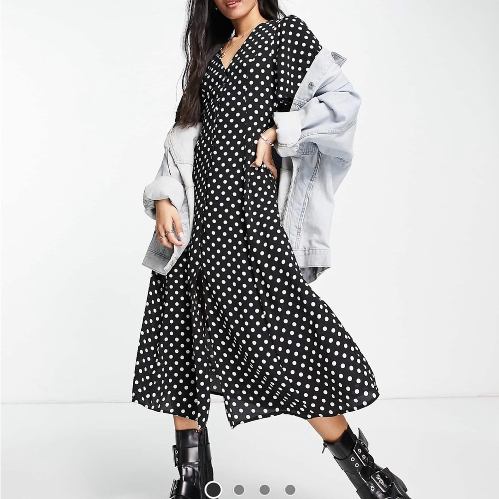 ASOS Design Polka Dot Maxi Dress